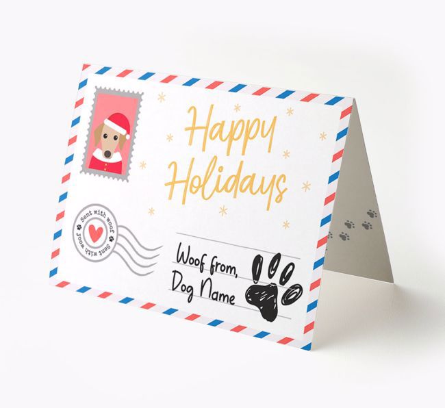 Happy Holidays Postcard: Personalized {breedFullName} Card